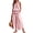 Pink, variant on Women's Gingham 2 Piece Set Outfits Sleeveless Ruffle Top Wide Leg Pants Casual Beach Loungewear