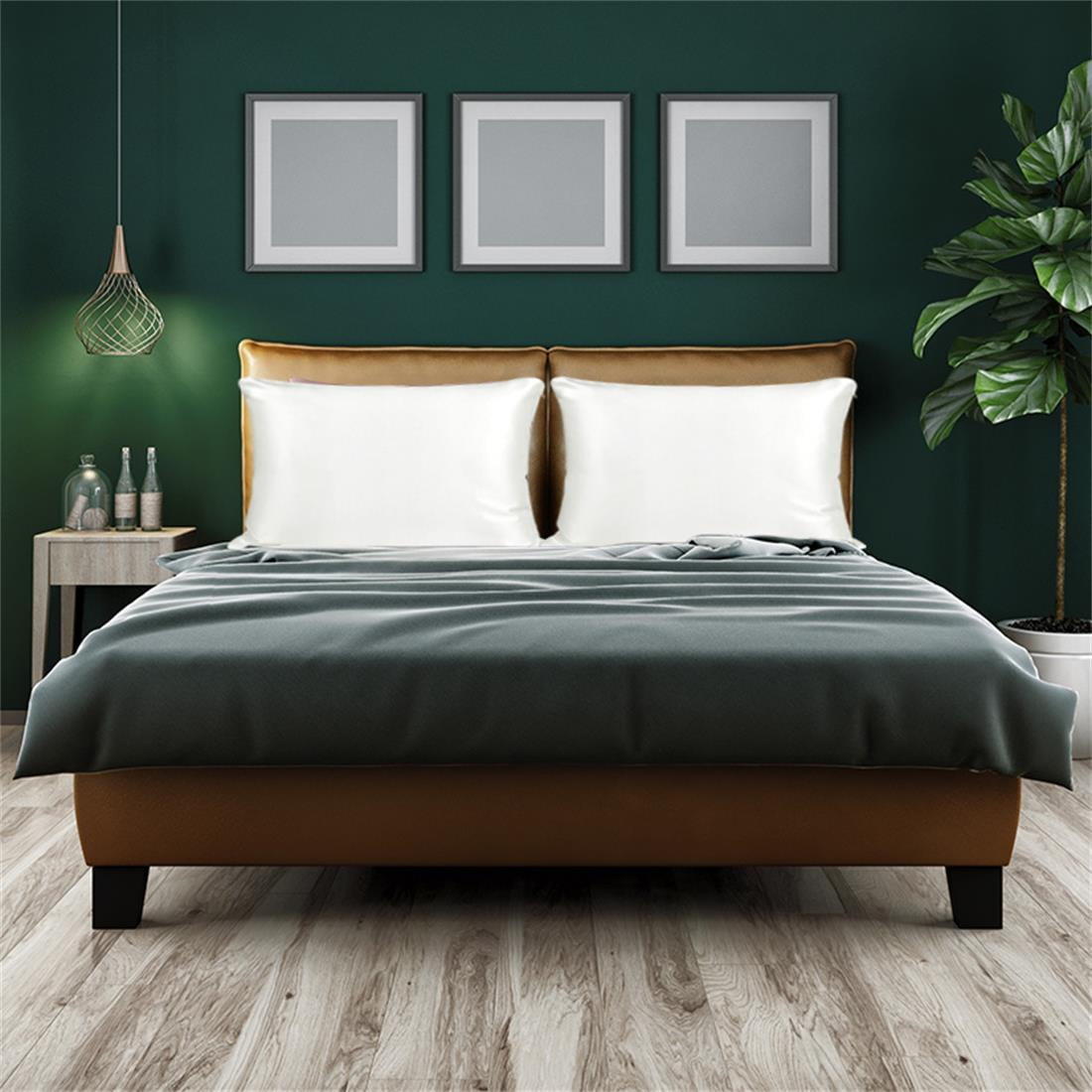 Unique Bargains Mulberry Silk Pillowcase for Skin 25 Momme White King