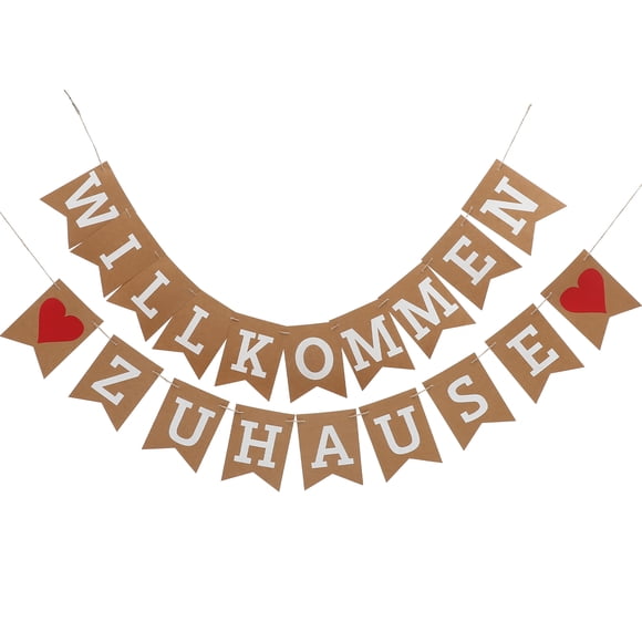 Banderines de impresión para fiesta de reunión familiar, pancarta de cola de golondrina, guirnalda con impresión de corazón, papel Kraft, forma de cola de milano, suministros para fiesta, decoración