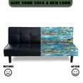 thumbnail image 5 of SCRAWLGOD Turtle Dolphin Print Sofa Cover Without Armrest Stretch Couch Cover 3 Seater Dustproof Washable Sofa Slipcover with Elastic Bottom for Dogs, 5 of 9