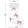 thumbnail image 2 of Coolnut 17.7 Inch Christmas Stockings, 2 PCS Bow Presonalized Large Stocking Sock for Family Holiday Xmas Party Decorations, 2 of 7