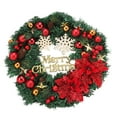 thumbnail image 3 of Corona navideña con forma de piña de nieve y bolas navideñas para decoración navideña de interior y exterior., 3 of 14