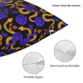 thumbnail image 3 of Yiaed Golden Snake And Purple Rose Print Pillow Covers Super Soft Decorative Square Throw Pillow Covers Case Cushion Covers for Sofa Couch Bedroom Car Decor（No pillow core）-12"x12", 3 of 7