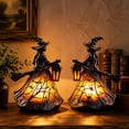 thumbnail image 6 of Gifts Under 20 Halloween Witch Lamp, Stained Glass Like Resin Witch Hat Lamp, Spooky Decorative Table Lamps, Indoor Holiday Party Atmosphere Lighting for Home, Porch, Tabletop Decor, 6 of 8