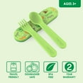 thumbnail image 3 of Bentgo Kids Utensil Set - Reusable Plastic Fork, Spoon & Storage Case - BPA-Free Materials, Easy-Grip Handles, Dishwasher Safe - Ideal for School Lunch, Travel, & Outdoors (Safari), 3 of 7
