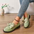 thumbnail image 5 of Willtoo Ladies Patent Leather Loafers with Bow, Pink Slip-On Flat Shoes, Casual Comfort Footwear, 5 of 6