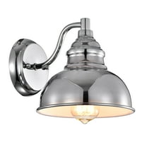 RADIANCE goods Industrial 1 Light Chrome Indoor Wall Sconce 8" Wide