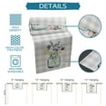 thumbnail image 7 of Table Runner Dresser Scarves 70 Inch Long, Watercolor Blossom Flower with Vase Linen Dining Table Runners Gray and White Checker Lattice Tabletop Scarf for Wedding Holiday Party Kitchen, 7 of 7