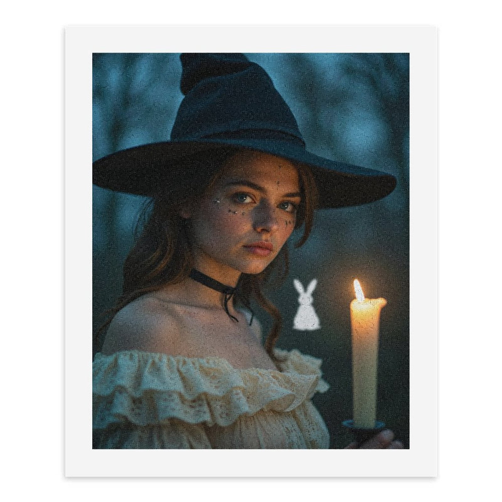 Paint By Numbers Kit for Adults Beginner - DIY Enchanted Night Candle Silhouette Canvas Painting Kits for Adults, Frameless Paint By Number for Adults for Home Wall Decor 16x20 Inch