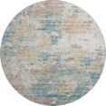 thumbnail image 2 of Addison Rugs Mayfield Washable Transitional Soft Abstract Teal Round Rug, 8' x 8', 2 of 5