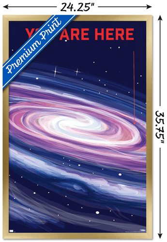 Well This Is Awkward - You Are Here Wall Poster, 22.375" x 34" Framed