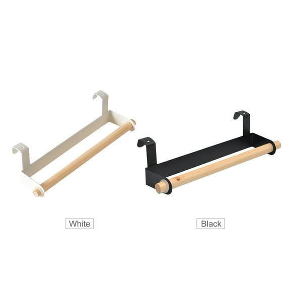 Wood Bath Towel Rack Kitchen Storage Over Cabinet Towel Bar Bathroom Shelves on Inside or Outside of Doors Towel Holder Rustproof Iron Towel Shelf