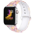 thumbnail image 2 of Amerteer Compatible with Apple Watch Band 38/40mm 42/44mm Soft Silicone Fadeless Pattern Printed Replacement Bands for iWatch Series 5,4,3,2,1, 2 of 5