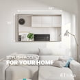 thumbnail image 2 of Eviva Sax 48" Brushed Chrome Metal Frame Bathroom Wall Mirror, 2 of 7