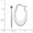 thumbnail image 3 of 14k White Gold Hoop Earrings, 3 of 7