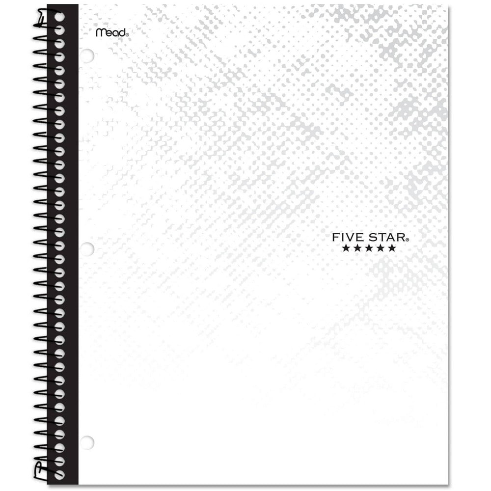 Five Star 1 Subject College Ruled Spiral Notebook White