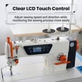 thumbnail image 7 of Industrial Sewing Machine, White 550W Servo Motor Lockstitch Machine with Full Set Table Stand, 5000s.p.m High Speed, Metal Frame, for Garment Factory and Tailor Shop, 7 of 7