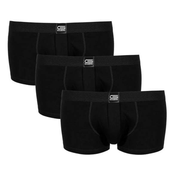 GOLBERG Boxer Briefs - Stretchy, Soft, and Comfortable - Choose Between Packs of 3 Briefs in Blue, Red, Black, or Gray
