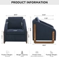 thumbnail image 4 of HSUNNS Accent Chair, 29" Chenille Fabric Arm Chair with Wooden Frame & Nailhead Trim, Ergonomic Living Room Chairs with Floor Protection Feet, Easy Assembly for Bedroom Office, Blue, 4 of 6