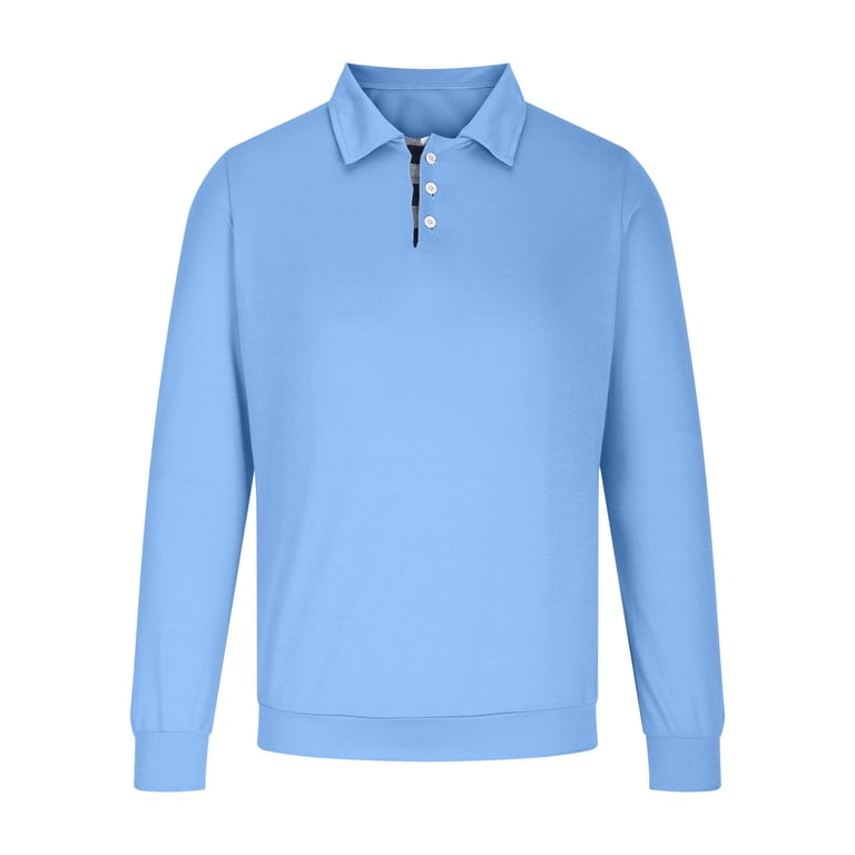 ohmzyzo Men' s Classic Polo Shirt Long Sleeve Pullover Gentleman