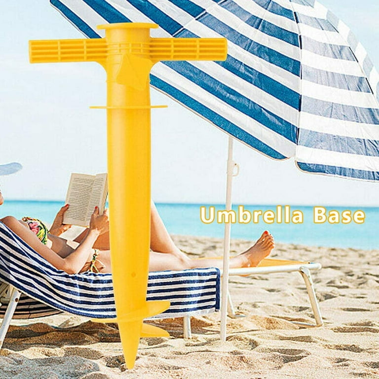 Beach Umbrella Screw Sand Anchor Stand Holder , Fishing Rod Gripper One  Size Fits All , Safe for Strong Wind