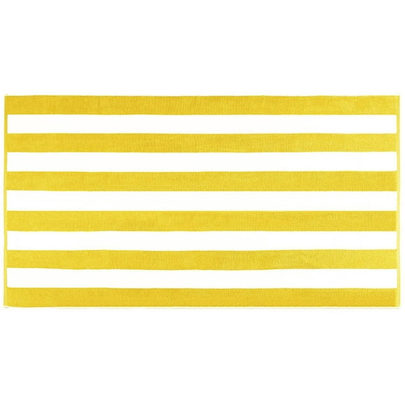 Kassatex Cabana Stripe Beach Towels, Set of 2-Yellow
