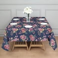 thumbnail image 3 of Pioneer Flower Floral Print Pattern Square Tablecloth,Waterproof Square Table Cover,Wipeable Spillproof Washable Table Cover for Home Kitchen Party Decor 42"X42"(107x107cm), 3 of 6