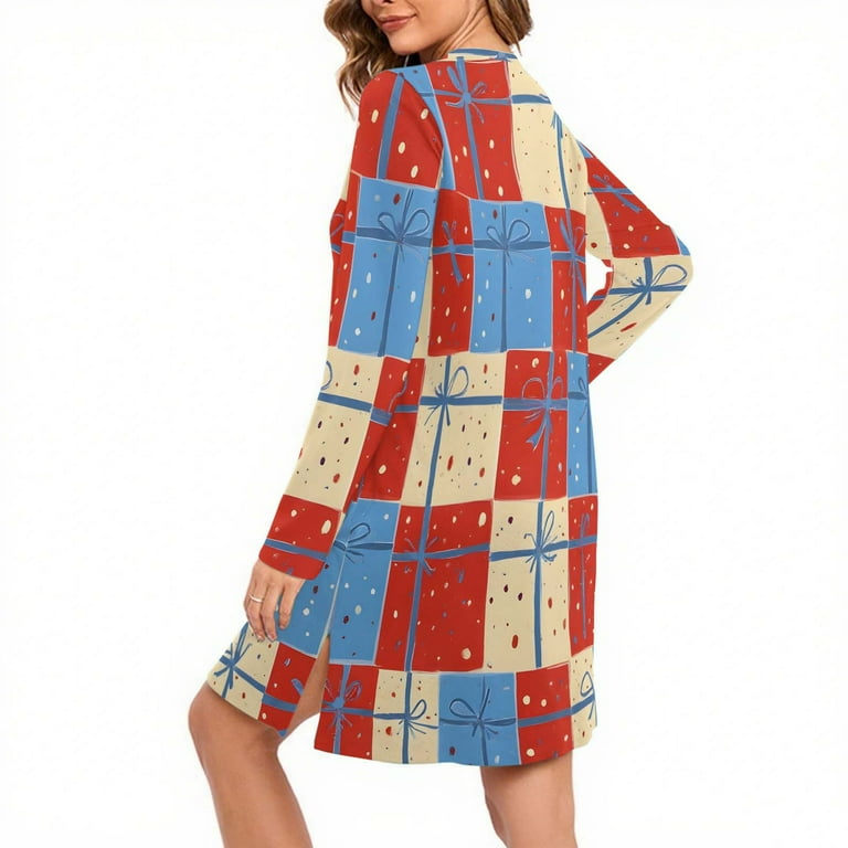 Homenesgenics Christmas Pajamas for Women and Family Home Wear,Womens  Pajamas Set,Pajamas Dress Long Sleeve Zipper,Pajamas for Women Plus Size  ,Bathrobes and Nightgowns Multicolor S - Walmart.com