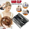 thumbnail image 3 of Head Bands Stretch Clip Waved U-shaped Pin 100pc Hairpins size Hair Barrette Salon Black Accessory Hair Pins 6cm, 3 of 7