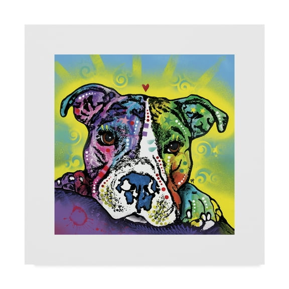 Trademark Fine Art 'The Baby Pit Bull' Canvas Art by Dean Russo