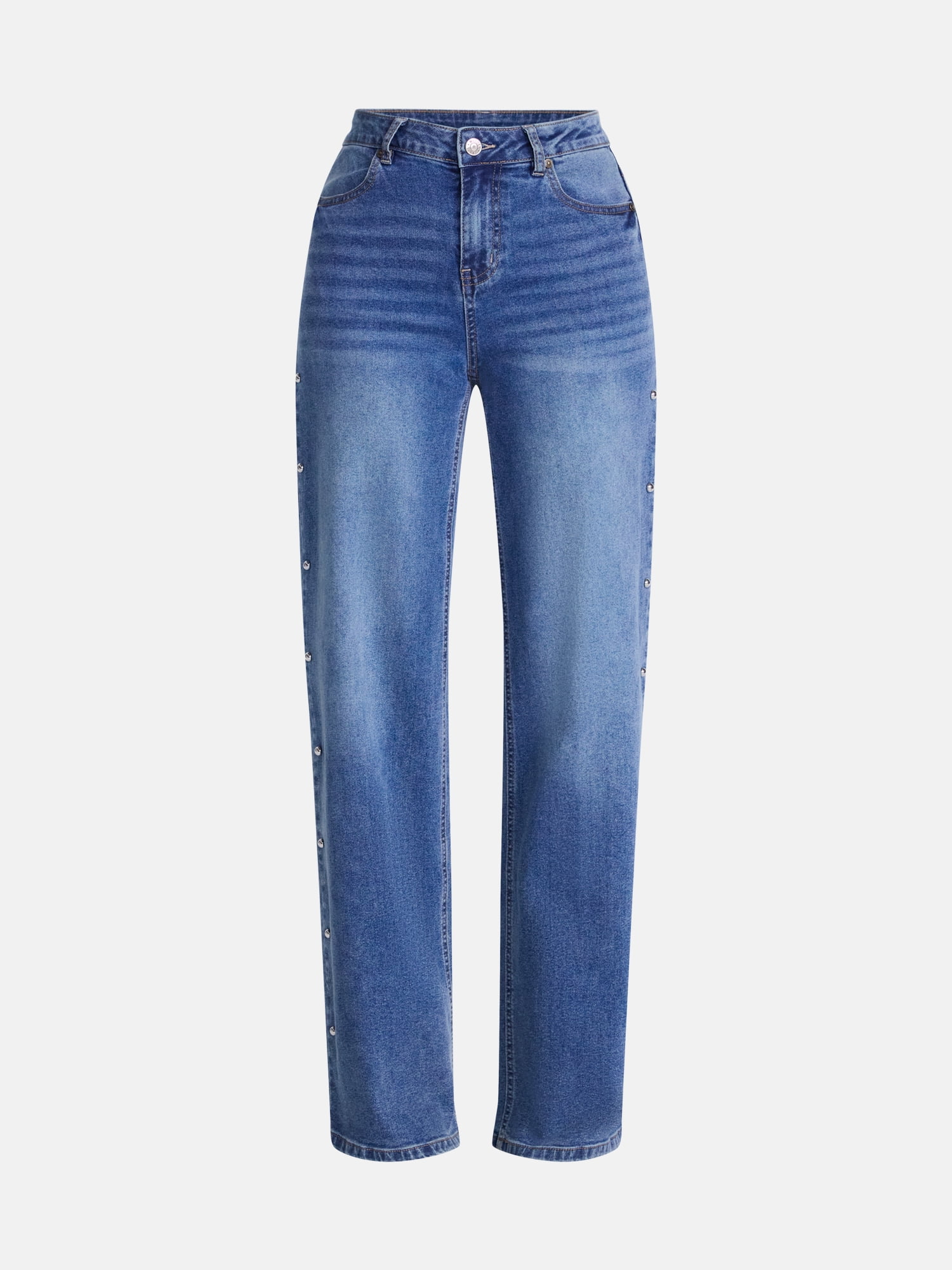 Madden NYC Women’s Studded Ultra Jeans, 32'' Inseam, Sizes 00-18