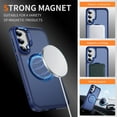thumbnail image 2 of Dteck Magnetic Case for Samsung Galaxy S25 Plus / S25+ Compatible with MagSafe & Magnetic Car Phone Mount, Slim Translucent Matte Shockproof with Anti-Fingerprint Phone Case 6.7",Deep Blue, 2 of 8
