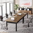 thumbnail image 3 of Tribesigns Conference Table, Rectangular Meeting Table for 4-6 People, Modern Business Seminar Table for Office, Brown, 3 of 5
