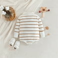thumbnail image 4 of CLOISE Infant Bodysuits for Girls Button Long Sleeve Rompers White 3 Months, 4 of 8