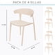 thumbnail image 2 of Set 4 Sillas Comedor Apilables Plástico Interior Exterior Beige Eke, 2 of 9