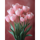 thumbnail image 1 of Qisvanset Framed Canvas Wall Art 12x16 Inch Pink Tulip Steadfast Love Coquette Easter Bible Art, 1 of 5