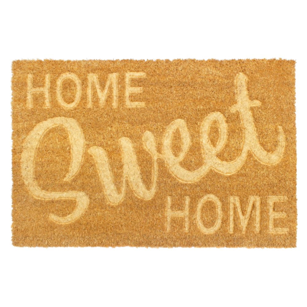 RugSmith Machine Tufted Embossed Home Sweet Home Indoor and Outdoor Coir Doormat, 16' x 24'