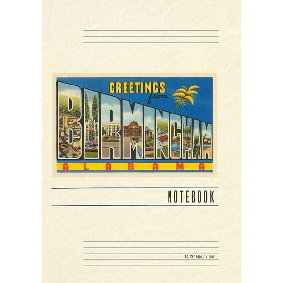 Vintage Lined Notebook Greetings from Birmingham (Paperback)