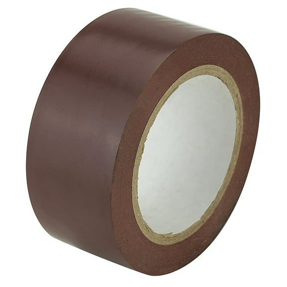 Aisle Marking Tape Vinyl Plastic Brown, 2" W x 36 yd. L, 5 mil Thick