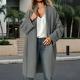 thumbnail image 2 of Coats for Women Fall Coats Elegant Long Cardigan Autumn Winter Arrival European Style Open Front Sweater Outwear Coat, 2 of 7