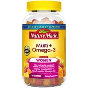Nature Made Womens Multivitamin + Omega-3 Gummies for Daily Nutritional Support, 150 Ct
