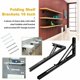 thumbnail image 4 of Parts Black Wall Folding Bracket, 500 x170mm Folding Console Bracket Bracket, Heavy Duty Folding Bracket, Folding Shelf Bracket Supports for Garage Wo, 4 of 5