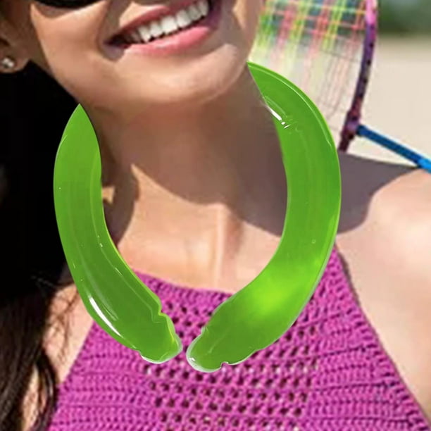 Summer Neck Cold Heatstroke Prevention Wraps Reutilizable Neck Cooling Tube para Trotar, en Bicicleta, , Pescar, Equipo Al Aire Li Verde Cola Tubo de enfriamiento del cuello
