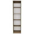 thumbnail image 5 of JERFIT 5 Tier Bookcase, Slim Freestanding Bookshelf with Shelves for Home Office, Beige Oak Finish, Modern Farmhouse Storage, 5 of 7