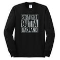 thumbnail image 2 of Straight Outta Oakland Oak Fan | Fantasy Football | Mens Sports Long Sleeve T-Shirt, Black, Large, 2 of 4