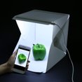 thumbnail image 3 of Inteprter Tienda de fotografía de PVC USB Power LED 2x5600k 2x550lm Extraíble 6 Tela de fondo Interior Caja de fotografía para el hogar Accesorios para fotos, 3 of 6