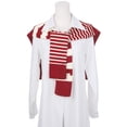 thumbnail image 2 of INSPIRE CHIC Women's Stripes Sweater Shawl Wraps Knitted Knotted Multicolor Fashion Casual Scarf for Travel Office One Size Wine-Red, 2 of 6
