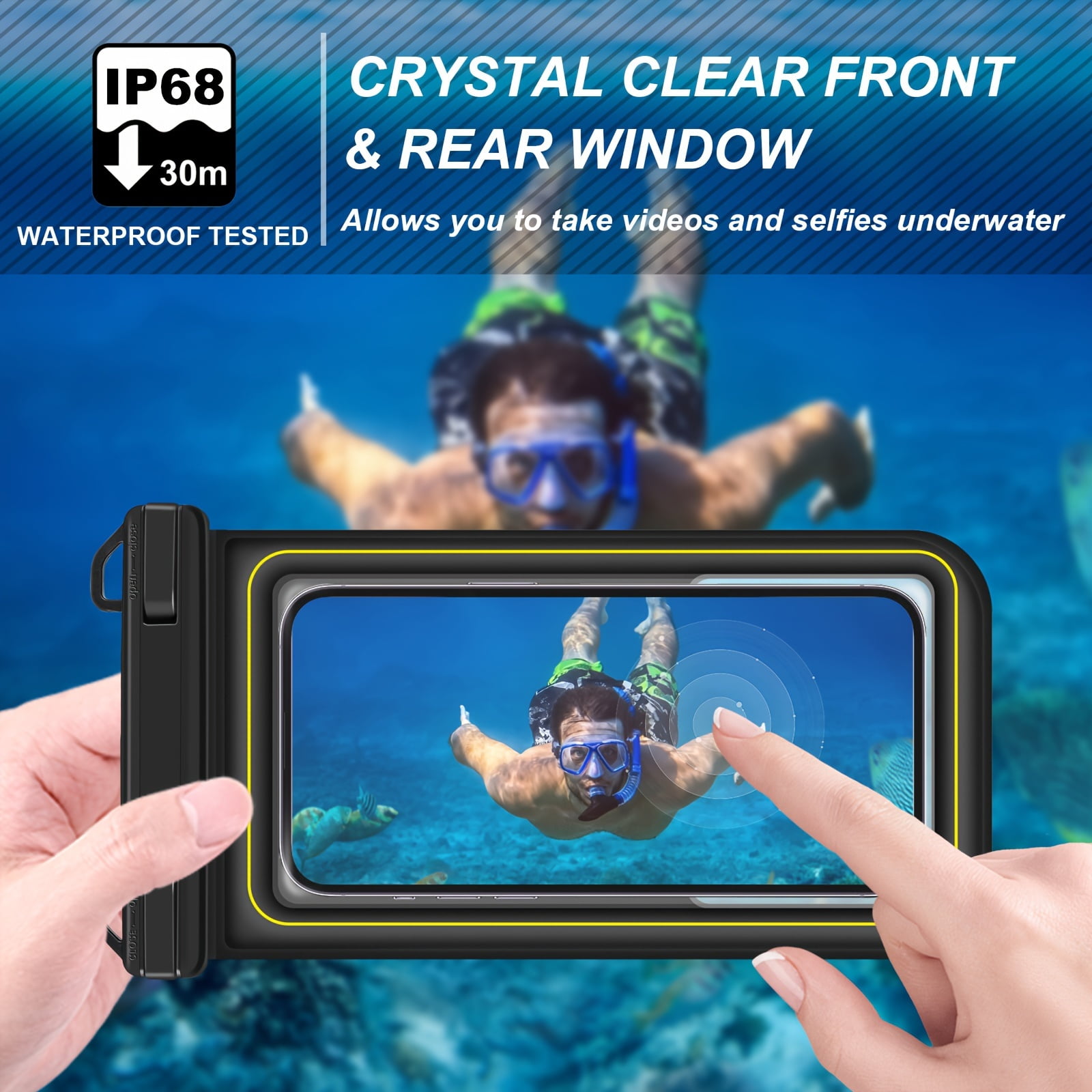 Mobile Phone Floating Waterproof Bag, Universal Mobile Phone Bag Sponge Floating Waterproof Bag Swimming Rafting Beach Outdoor Drying Bag Suitable for iPhone 15 Pro Max 14 13 for SamSung,Max 6.7"