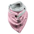 thumbnail image 1 of Women Colorful Dandelion Print Cotton Winter Warm Button Up Scarf, 1 of 3