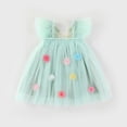 thumbnail image 4 of Hrsba Toddler Girls Dresses Sleeveless Mesh Dress with Bow and Floral Embroidery Sweet Lovely Summer Dress, 4 of 5